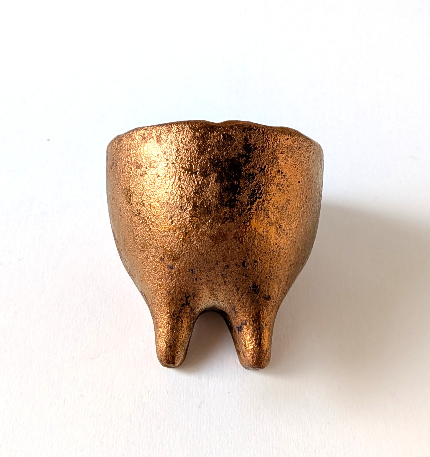 四足　銅　ぐい呑